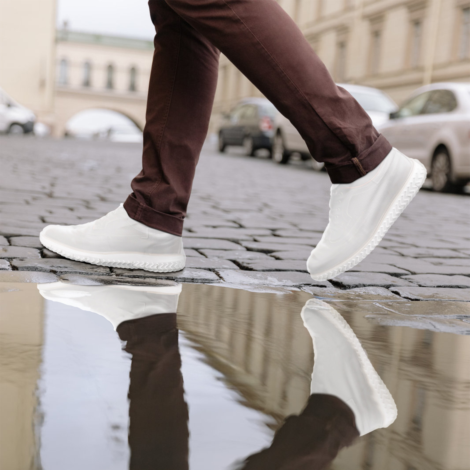 Sneaker Protector - 2 Pairs White L Size Waterproof