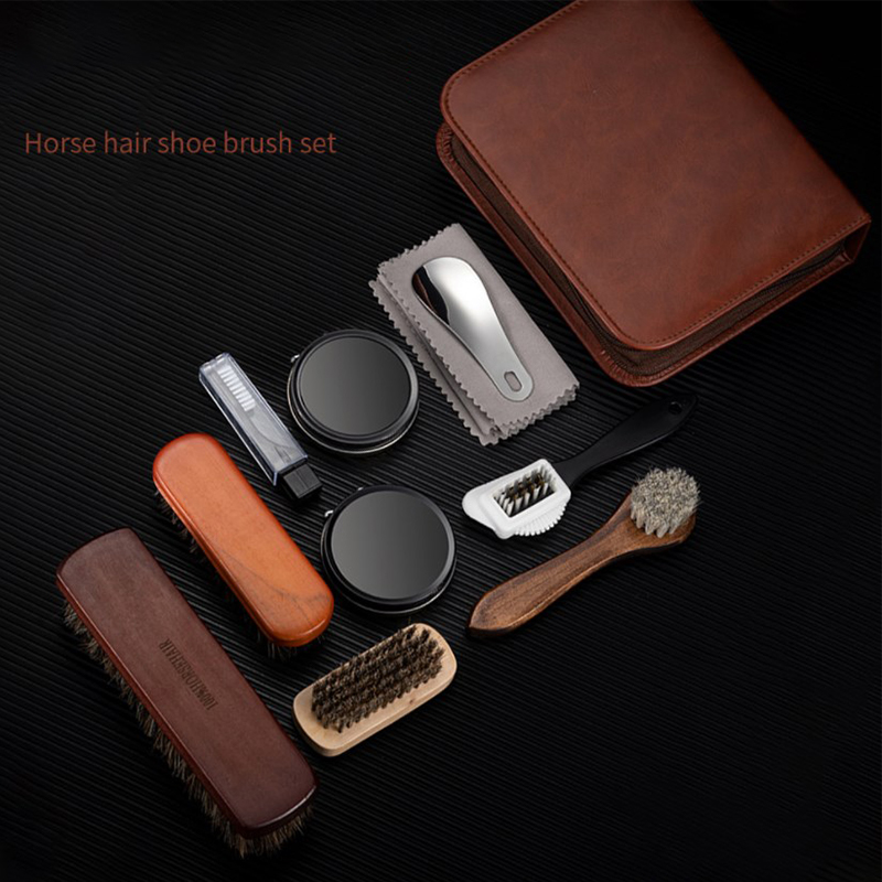 HorseHair Shoe Brush Set Leath - огляд і ціна Leather Shoe Polish