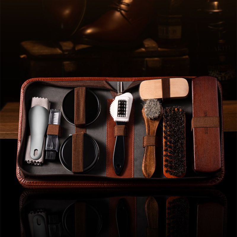 HorseHair Shoe Brush Set Leath - огляд і ціна Leather Shoe Polish